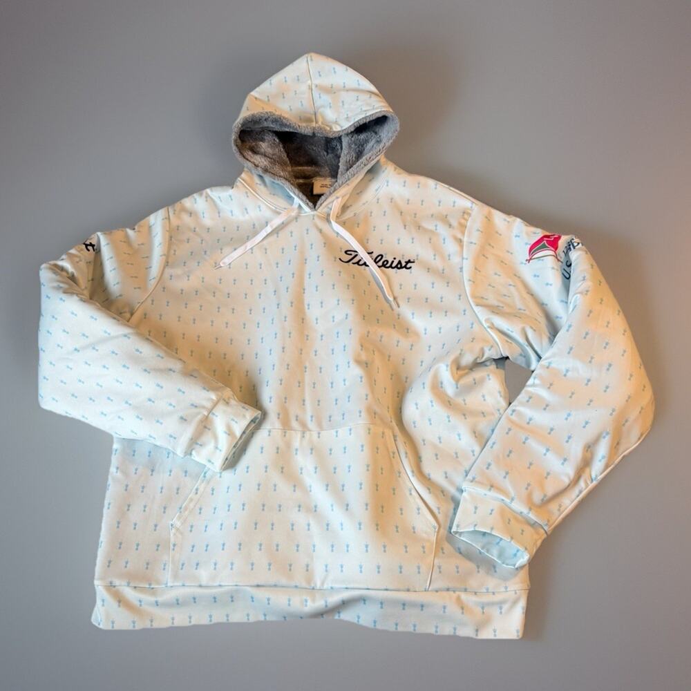 Titleist 123rd US Open LACC Hoodie Sz XL Sherpa Fleece Golf Pullover Soft